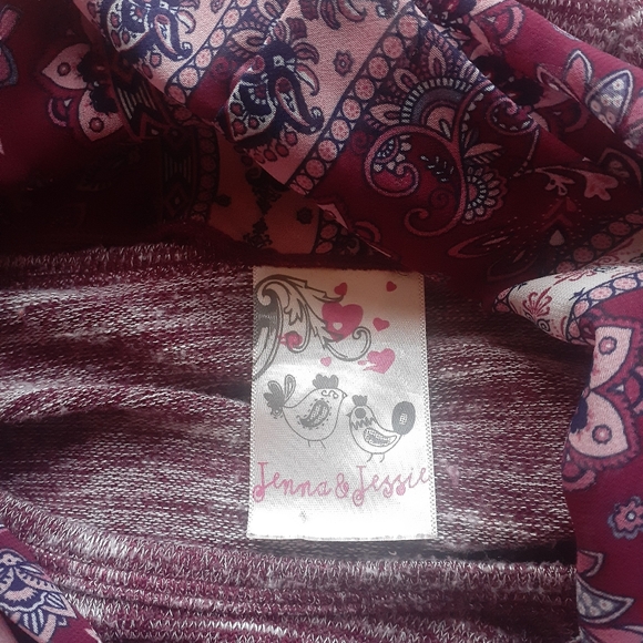 Jenna and Jessie Blouse With Scarf Purple Size Small - Picture 6 of 8